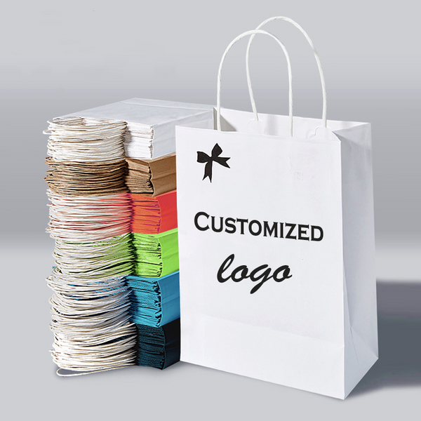 Lionwrapack Kraft Paper Bags With Your Own Personal Logo Shopping Gift Paper Bags