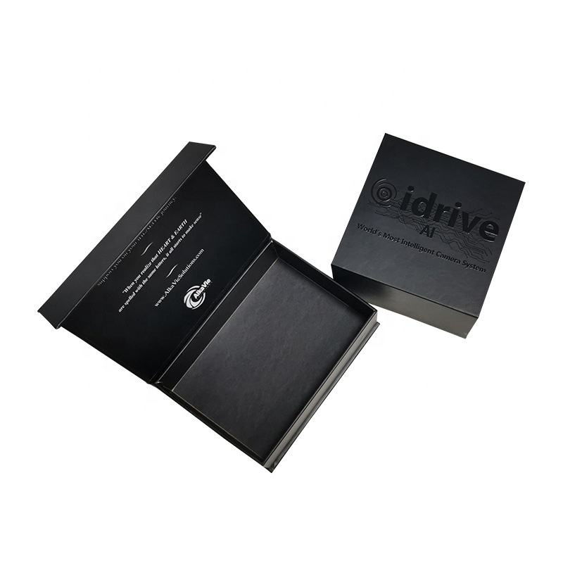 Custom Black Foldable Magnetic Gift Box – Style 003