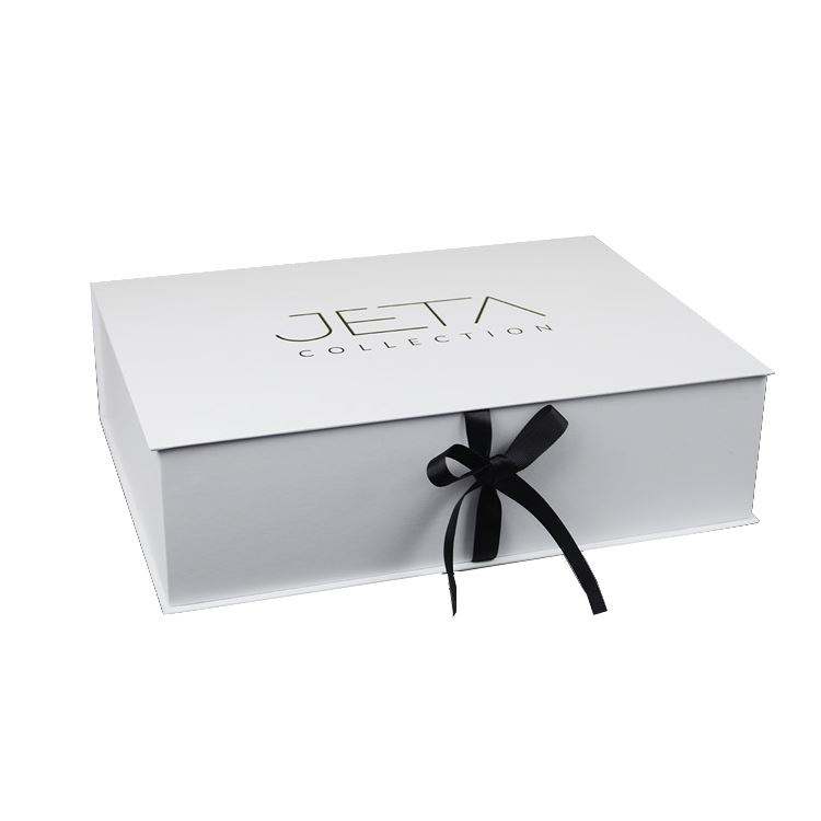 Custom White Foldable Magnetic Gift Box
