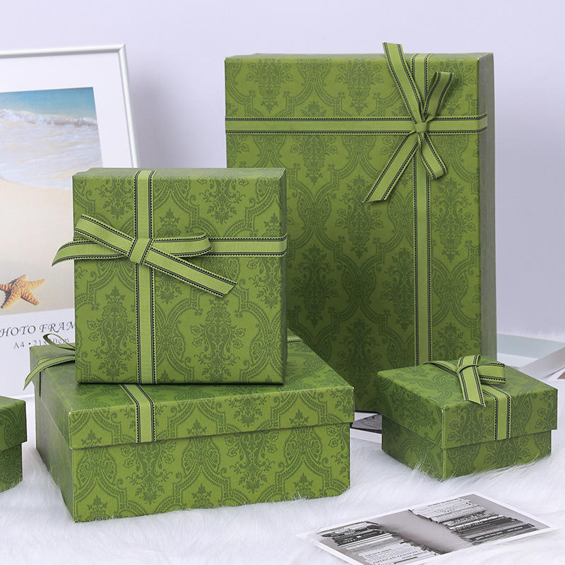 Custom Green Lid-and-Base Gift Box