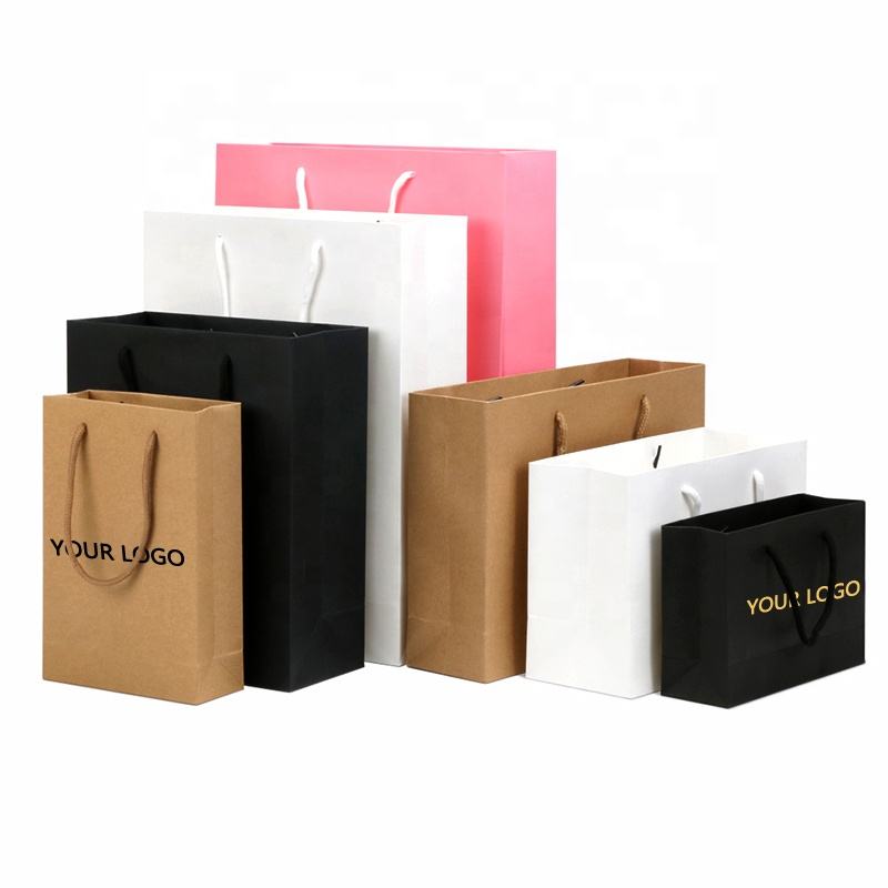 Custom Pink Paper Shopping Bag – Style 001