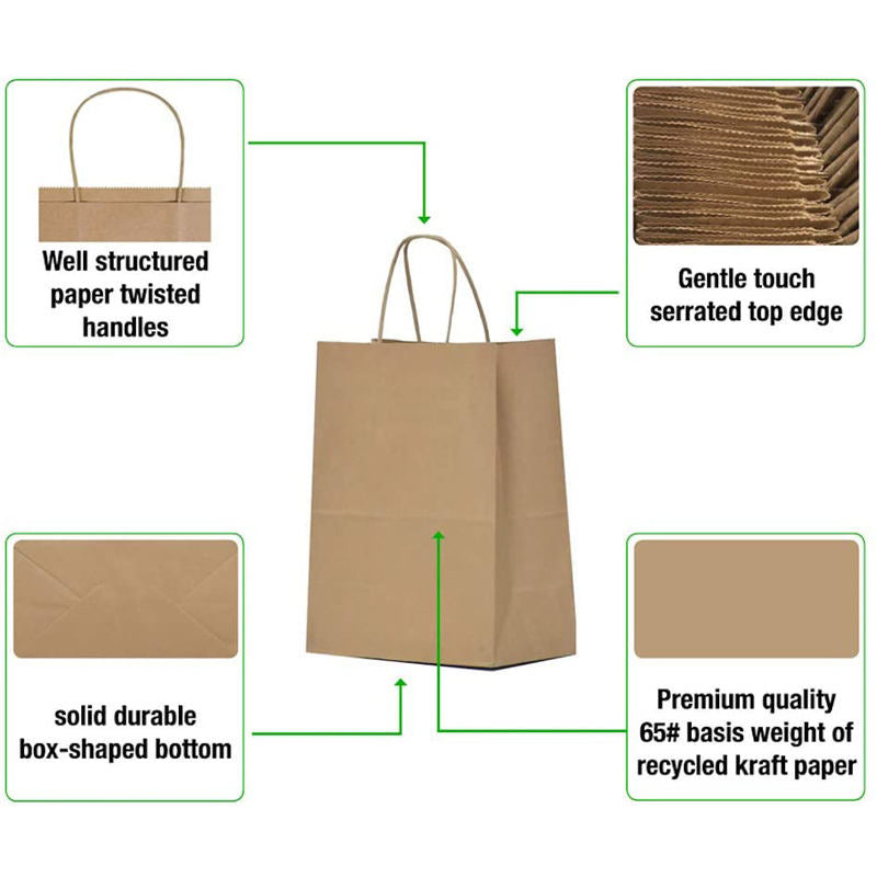 Custom Kraft Paper Shopping Bag – Style 001