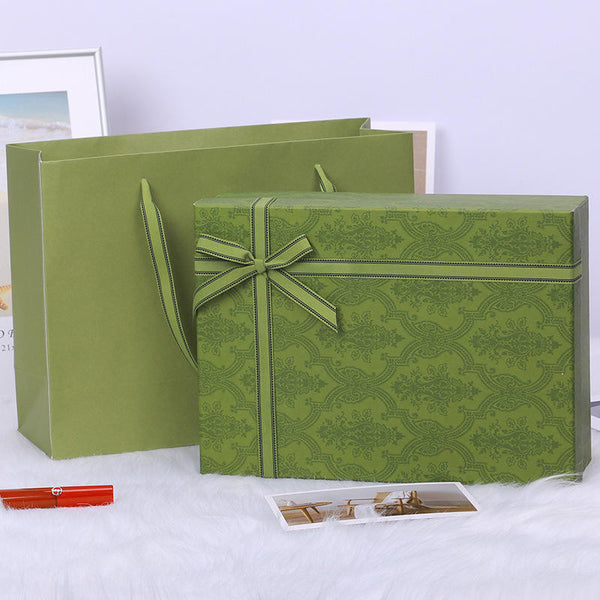 Lionwrapack Green Bow Lid and Base Box Lipstick Perfume Jewelry Packaging Box