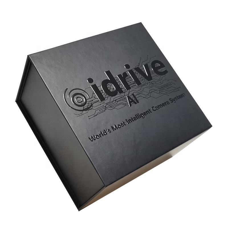 Custom Black Foldable Magnetic Gift Box – Style 003