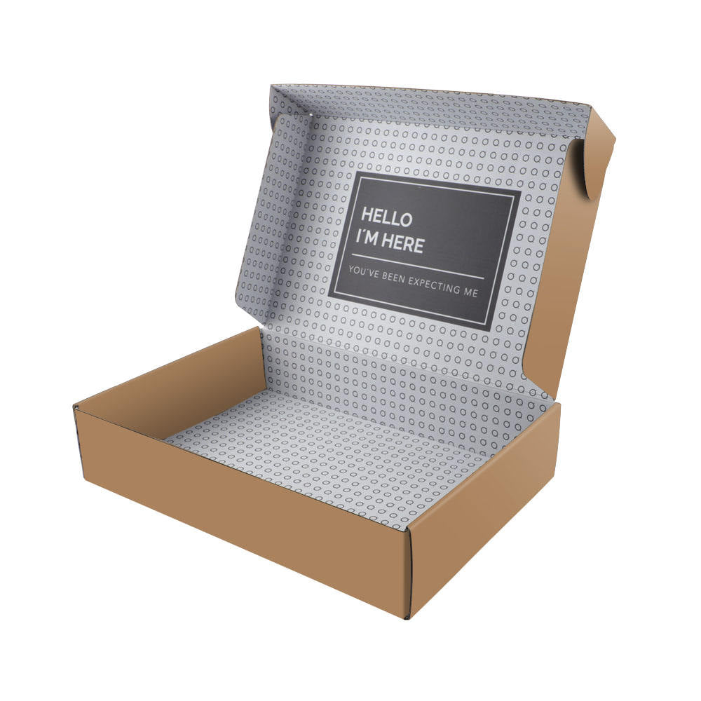 Custom Black Patterned Mailer Box