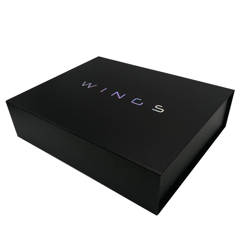 Custom Black Foldable Magnetic Gift Box – Style 004