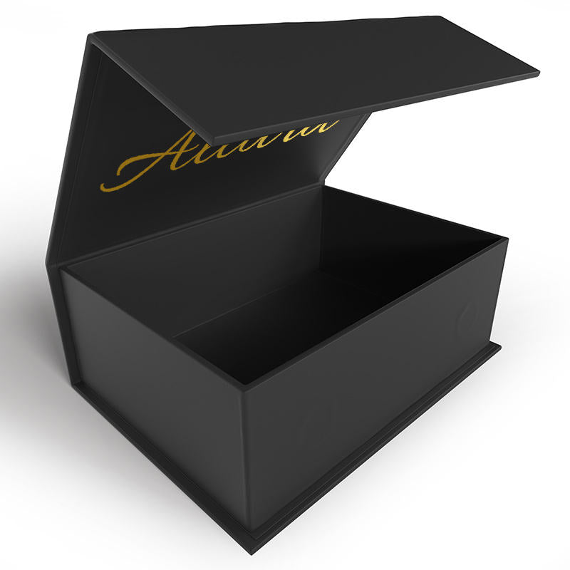 Custom Black Hinged Magnetic Gift Box