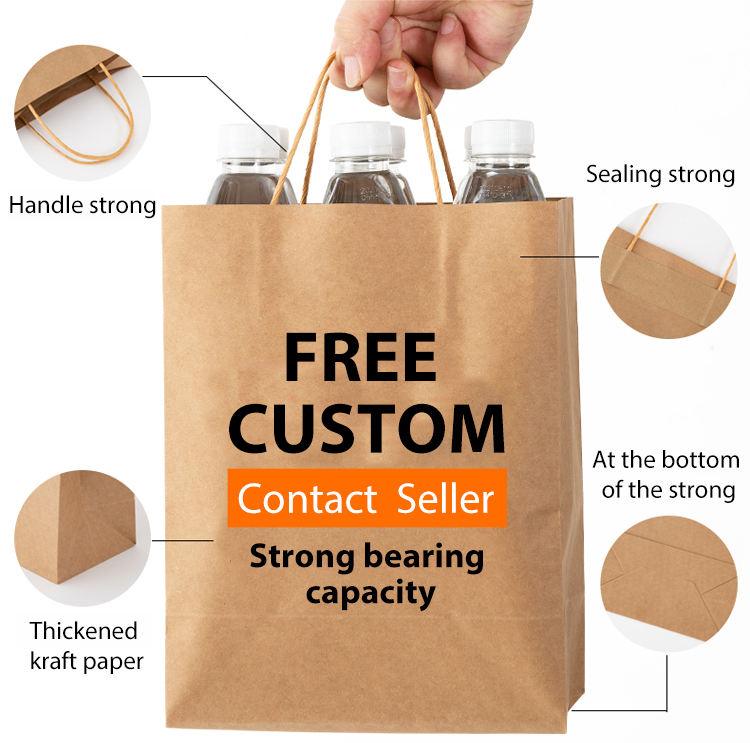Custom Kraft Paper Shopping Bag – Style 001