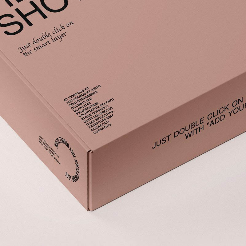 Custom Blush Pink Apparel Mailer Box with Tissue