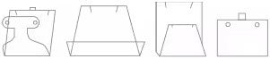 Examples of earring insert layouts