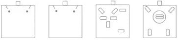 Examples of multi-piece jewellery insert layouts